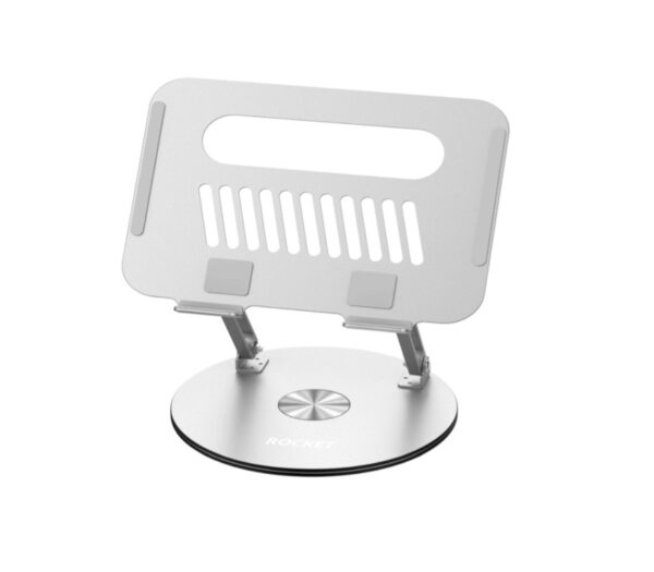 ستاند ايباد/لابتوب دوران 360 مصنوع من الألمنيوم يتحمل وزن لغاية 30 كغ من شركة روكت ROCKET-(C24)