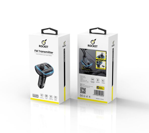 Mp3 للسيارة يحتوي على منفذين USB ومشغل الوسائط FM Transmitter) Bluetooth) من شركة ROCKET