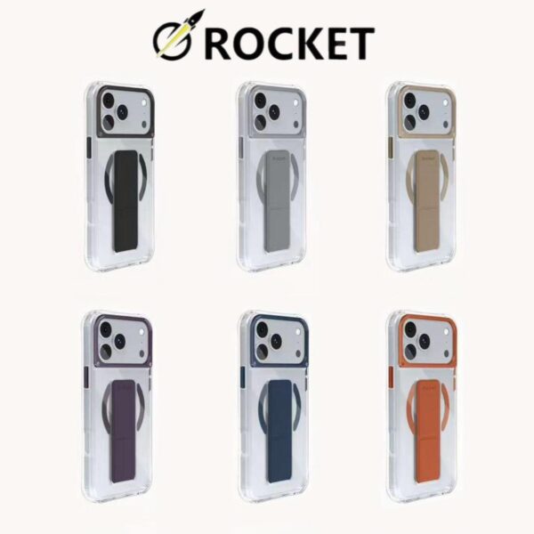 كفر روكيت ماك سيف بشكل فخم وحماية قوية مع مسكة تصير ستاند بألوان مختلفة ROCKET-(CM4)
