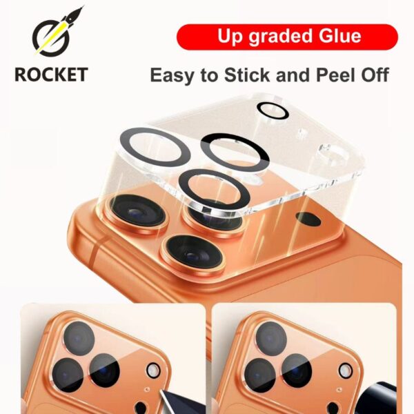 حماية كاميرا كاملة شفافة لأجهزة الآيفون الحديثة من شركة روكيت ROCKET-(CP02)