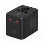 ⁦محول كهربائي عالمي للسفر 4 في 1 يحتوي على منفذين شحن Type-C بقدرة 25 واط ومنفذ USB بقدرة 18 واط من شركة ROCKET رمز المنتج (HC10) (Travel adapter fast charger)⁩ - الصورة ⁦4⁩