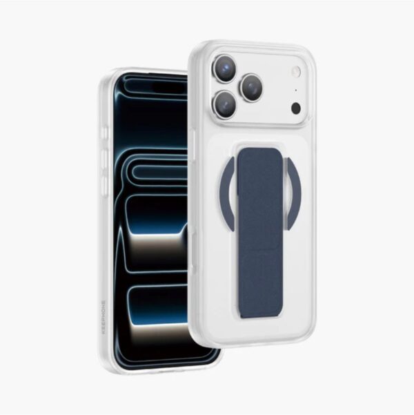 كفر KEEPHONE بتصميم عصري مع مسكة جلد وتصير ستاند بنفس الوقت, مع دعم MagSafe مغناطيسي قوي وثابت, يوفر حماية ممتازة للجهاز من الصدمات والخدوش