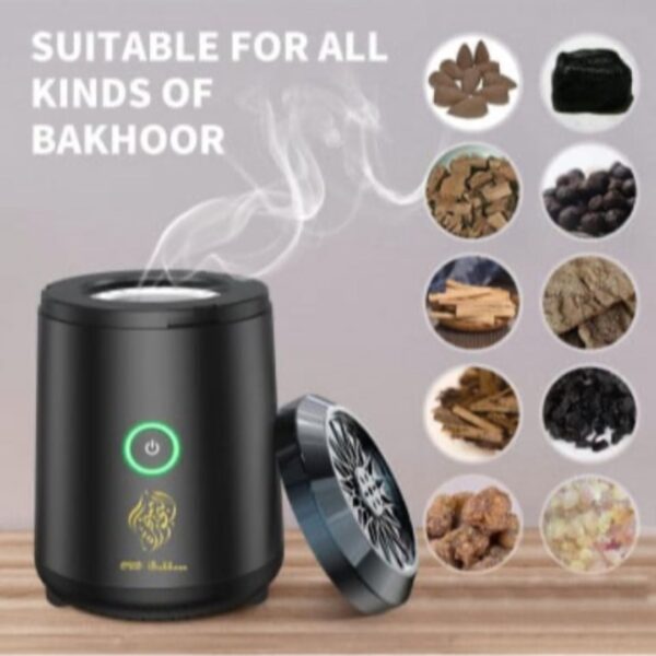 مبخرة BK-18 الأصلية - تصميم فاخر وجودة عالية, درجة حرارة تصل 450 درجة مئوية, نظام تبريد آلي 90 تشغيل 30 ثانية, منفذ Type-C, لا يحرق البخور ابدا.