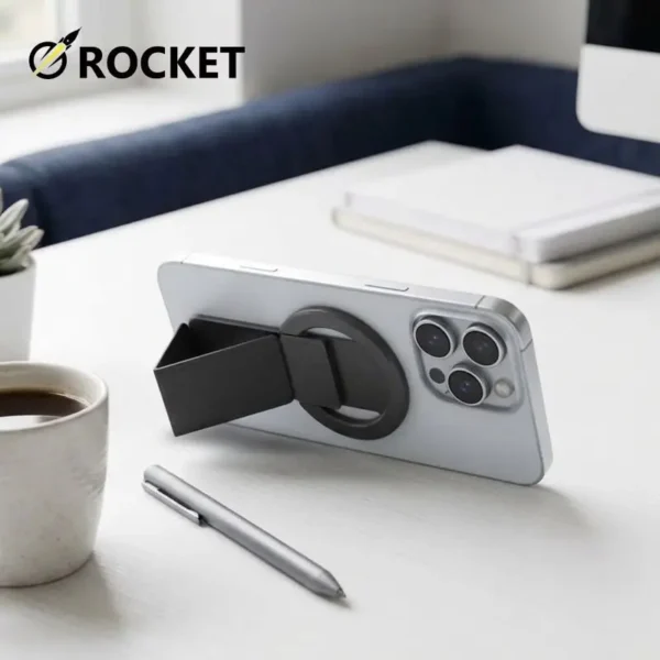 ⁦مسكة G03 ماج سيف جلد تصير ستاند بنفس الوقت من شركة ROCKET⁩ - الصورة ⁦4⁩